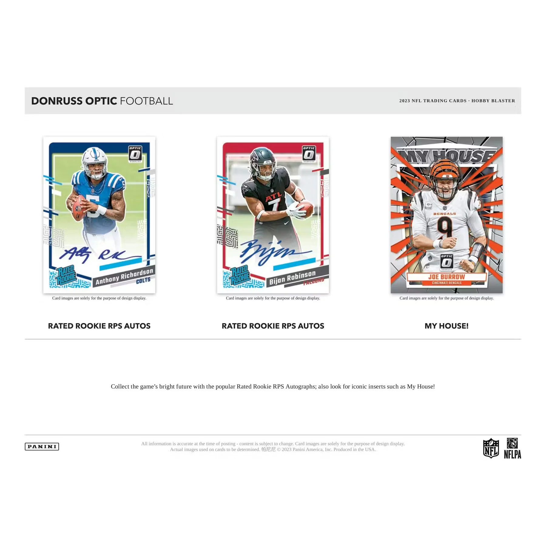 2023 Panini Donruss Optic Football 6-Pack Hobby Blaster Box (Blue Scope) - Image 3