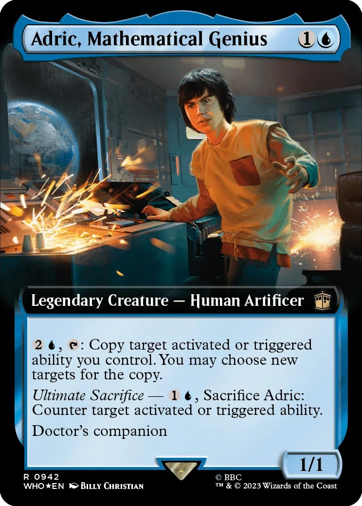 Adric, Mathematical Genius (Extended Art) (Surge Foil) (942) (Universes Beyond: Doctor Who)