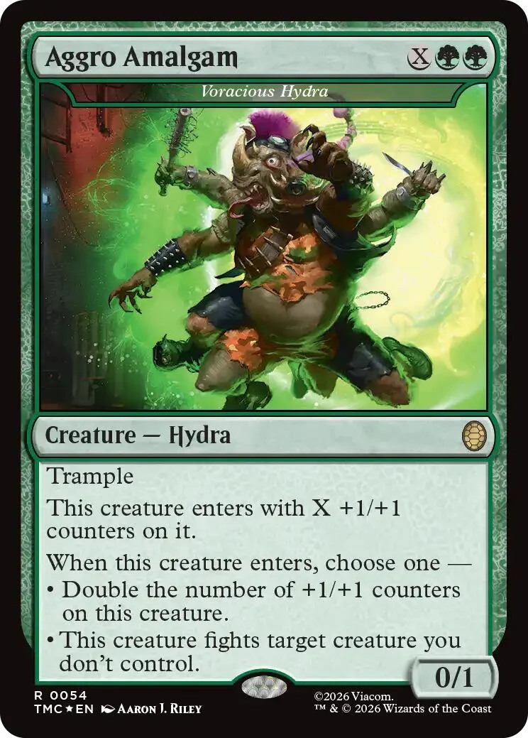 Aggro Amalgam - Voracious Hydra (Surge Foil) (54) (Teenage Mutant Ninja Turtles)