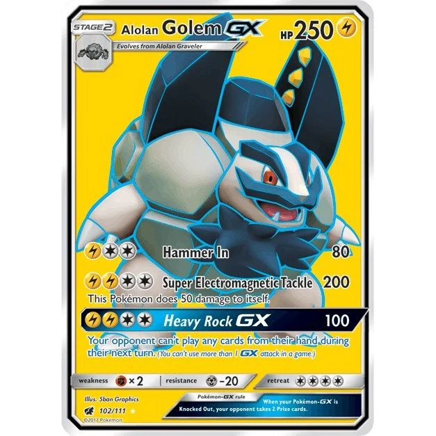 Alolan Golem GX (Full Art) (102/111) (SM - Crimson Invasion)