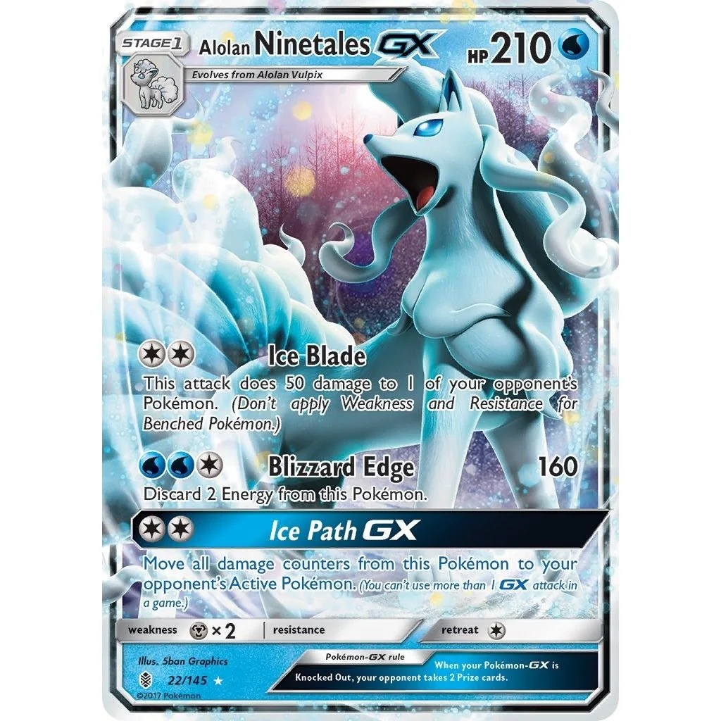Alolan Ninetales GX (22/145) (SM - Guardians Rising)
