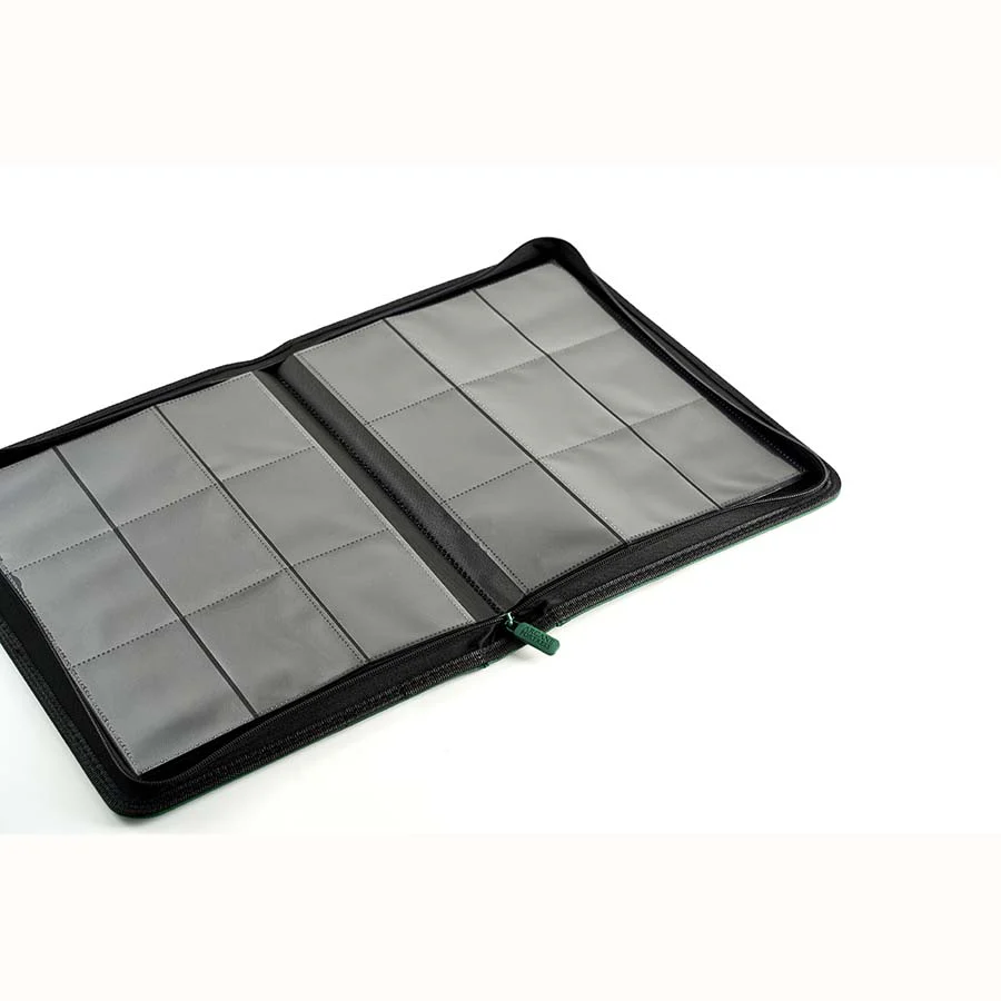 Arcane Fortress Binder - 9PKT Sideloading Zipper Binder - Green - Image 3