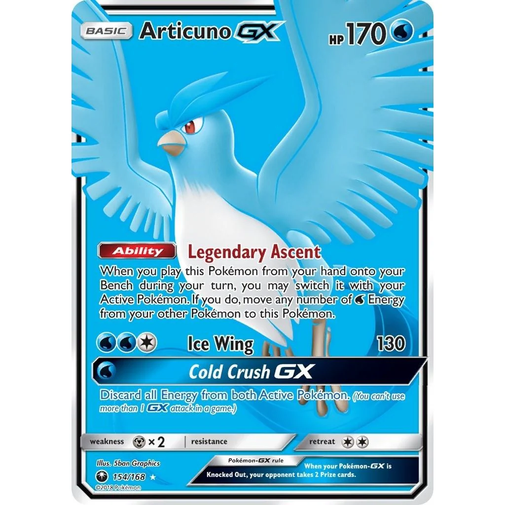 Articuno GX (Full Art) (154/168) (SM - Celestial Storm)