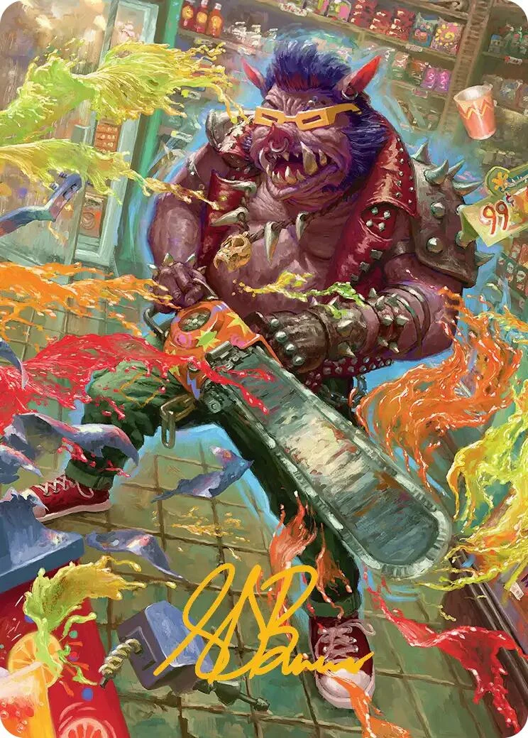 Bebop, Porcine Punk Art Card (Gold-Stamped Signature) (52) (Teenage Mutant Ninja Turtles)