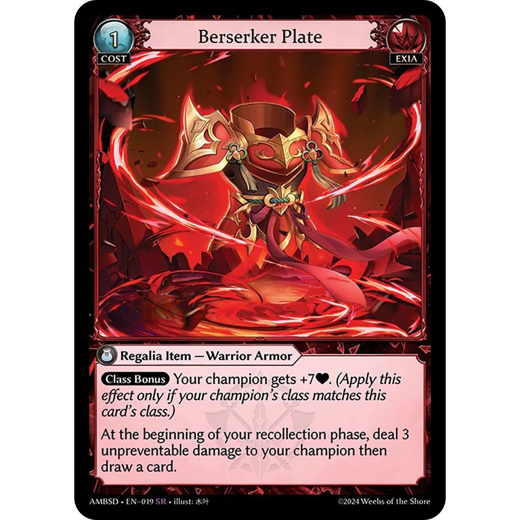 Berserker Plate (019) (Mortal Ambition Starter Decks)
