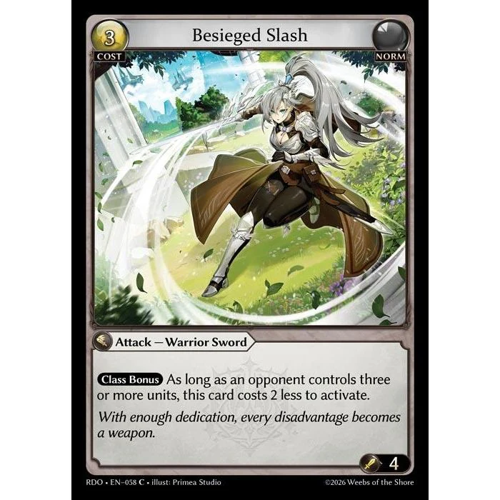 Besieged Slash (Curio Foil) (058) (Radiant Origins)