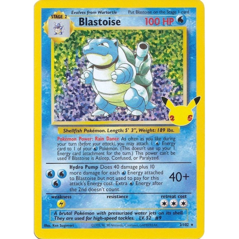 Blastoise (2/102) (Celebrations: Classic Collection)
