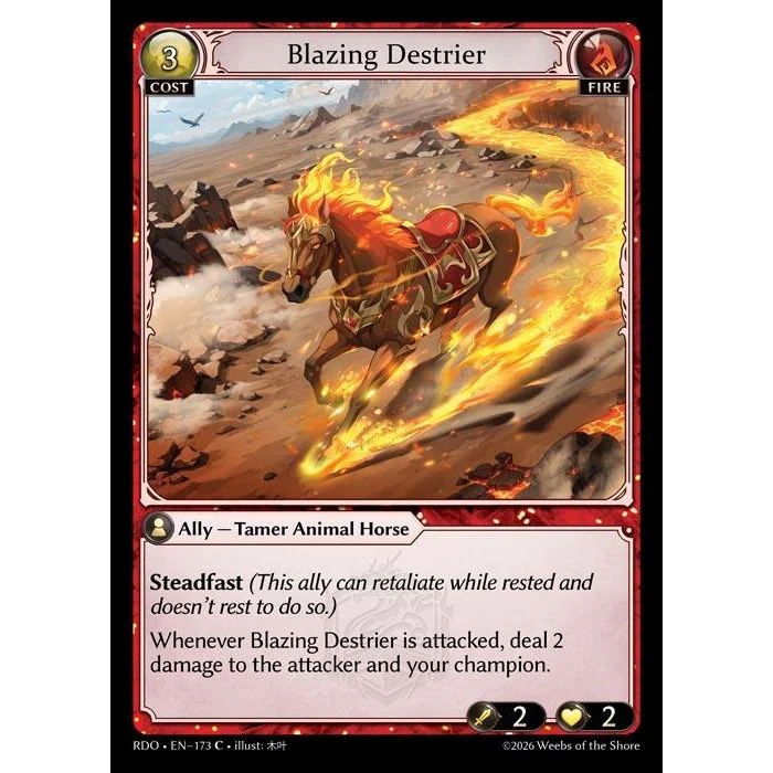 Blazing Destrier (Curio Foil) (173) (Radiant Origins)