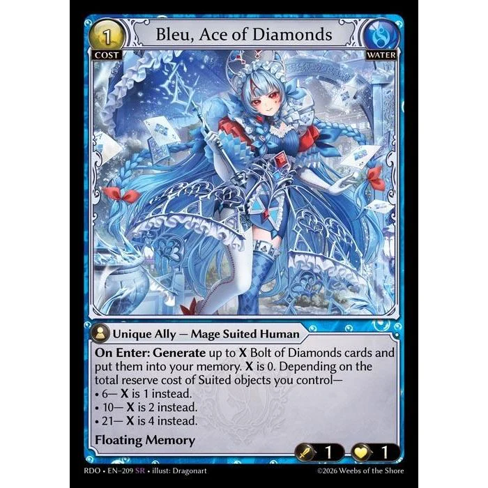 Bleu, Ace of Diamonds (209) (Radiant Origins)