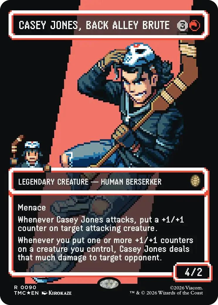Casey Jones, Back Alley Brute (Borderless) (Surge Foil) (90) (Teenage Mutant Ninja Turtles)