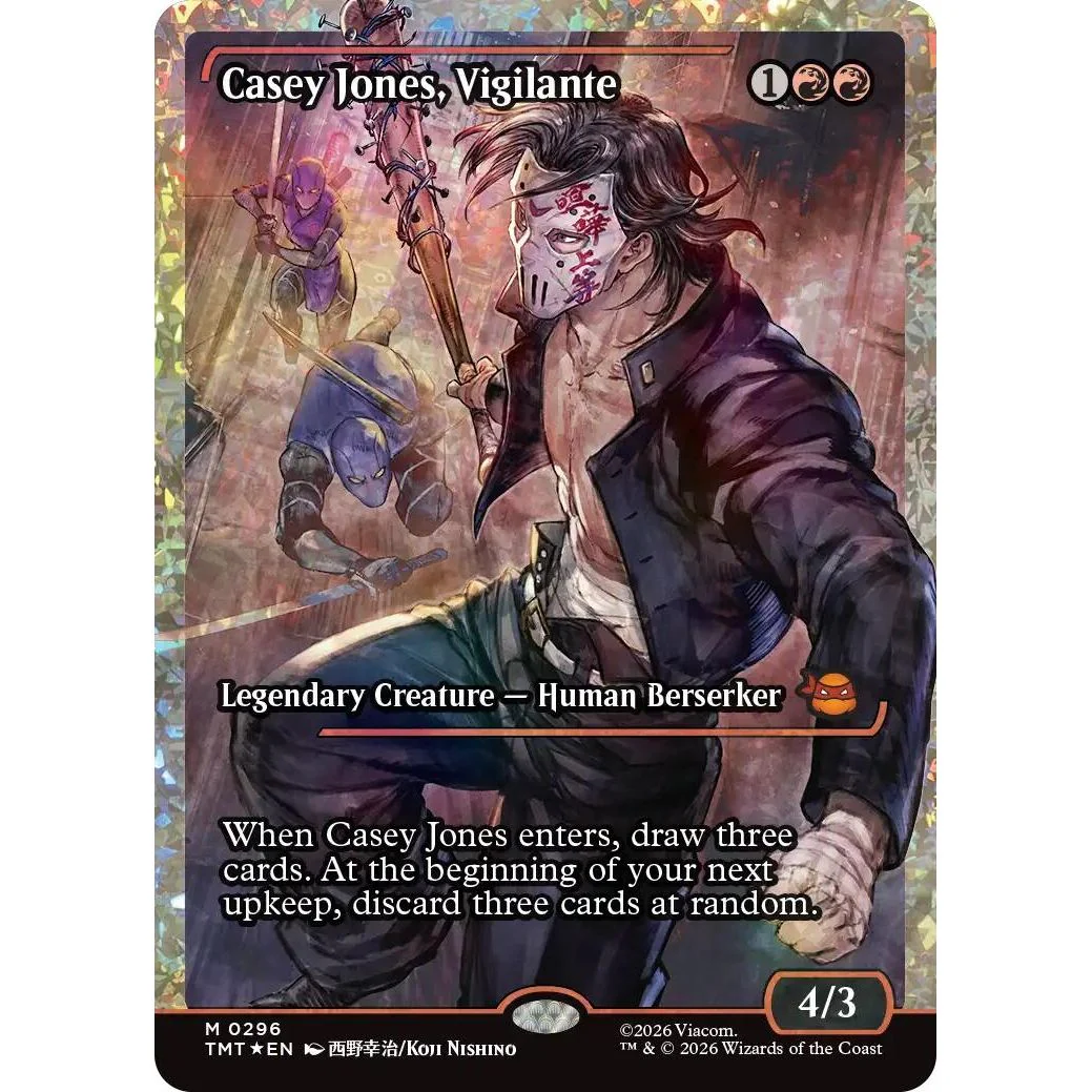 Casey Jones, Vigilante (0296) (Showcase) (Fracture Foil) (296) (Teenage Mutant Ninja Turtles)