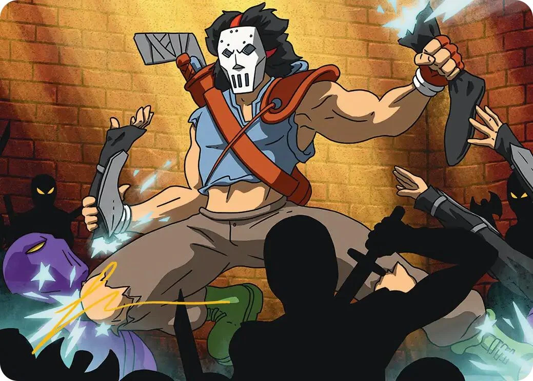 Casey Jones, Vigilante Art Card (Gold-Stamped Signature) (28) (Teenage Mutant Ninja Turtles)