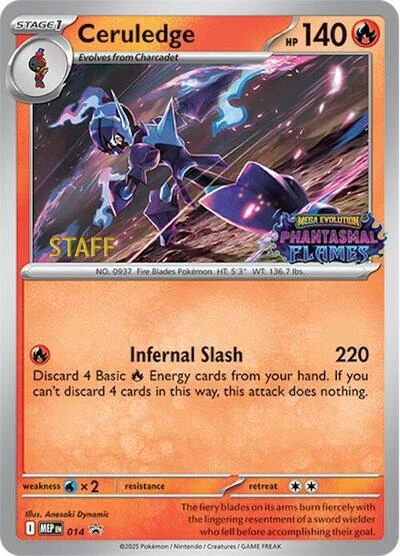 Ceruledge (Prerelease) [Staff] (014) (ME: Mega Evolution Promo)