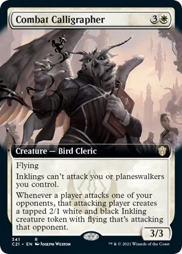 Combat Calligrapher (Extended Art) (341) (Commander 2021)