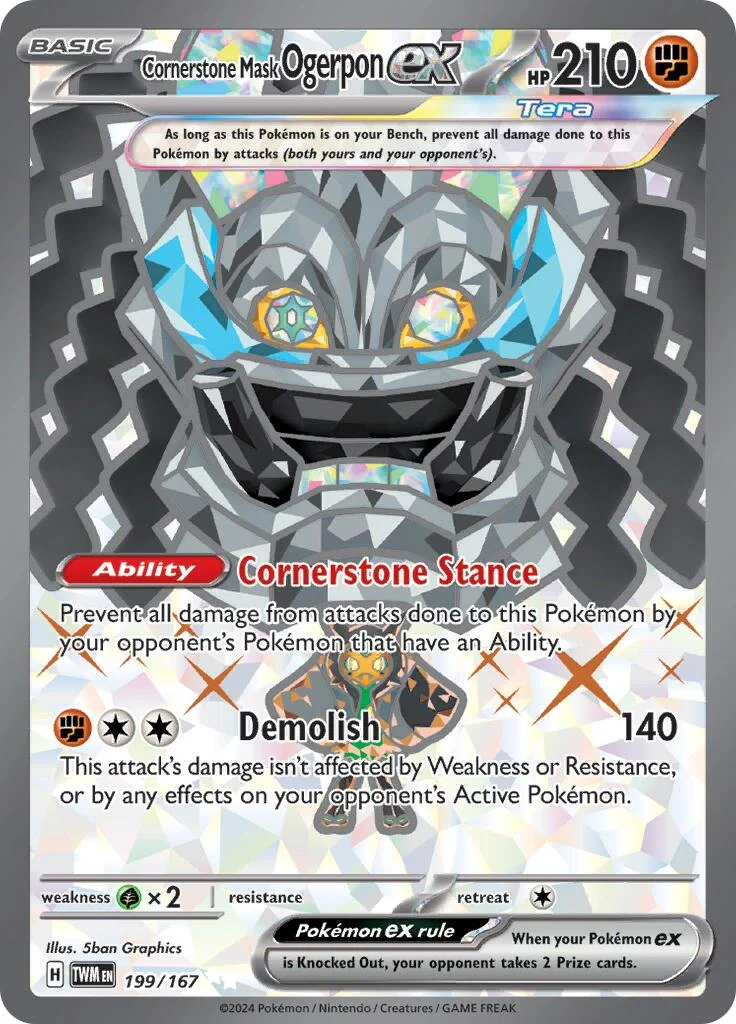 Cornerstone Mask Ogerpon ex (199/167) (SV06: Twilight Masquerade)