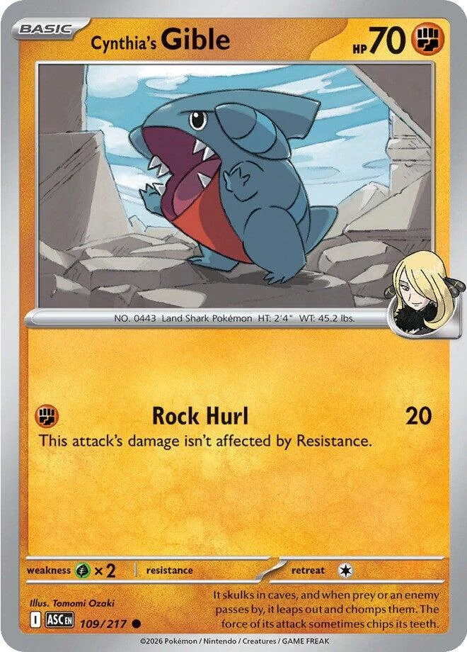 Cynthia's Gible (109/217) (ME: Ascended Heroes)