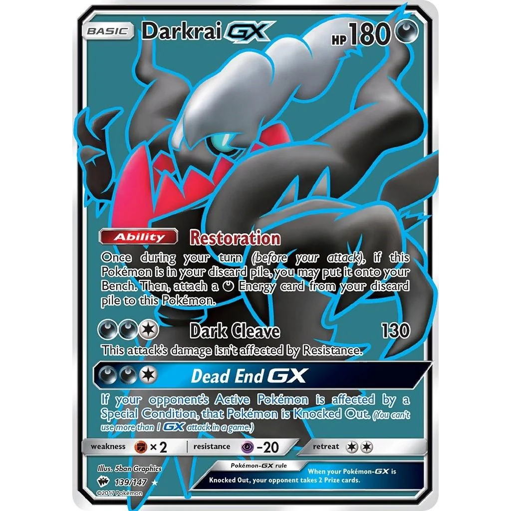 Darkrai GX (Full Art) (139/147) (SM - Burning Shadows)