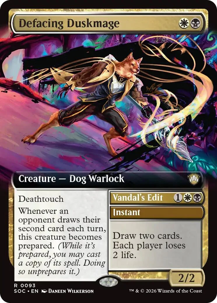 Defacing Duskmage (Extended Art) (93) (Secrets of Strixhaven)