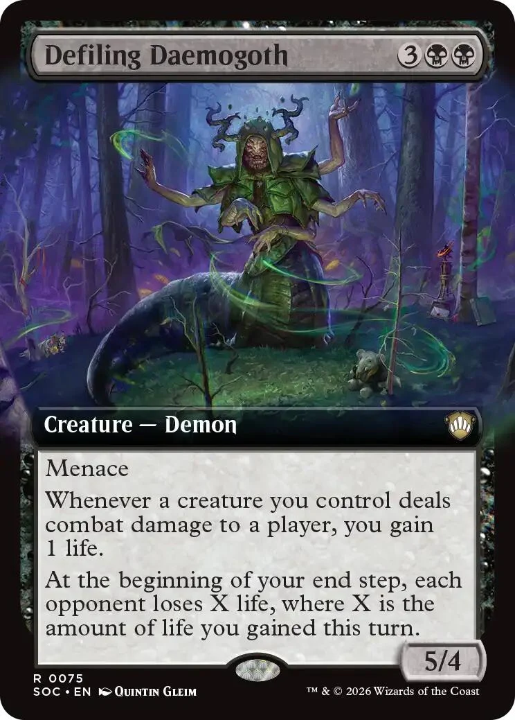 Defiling Daemogoth (Extended Art) (75) (Secrets of Strixhaven)