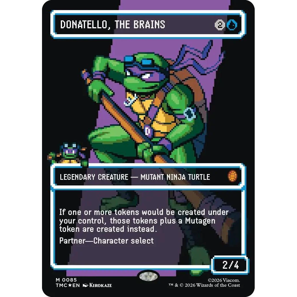 Donatello, the Brains (0085) (Borderless) (Surge Foil) (85) (Teenage Mutant Ninja Turtles)
