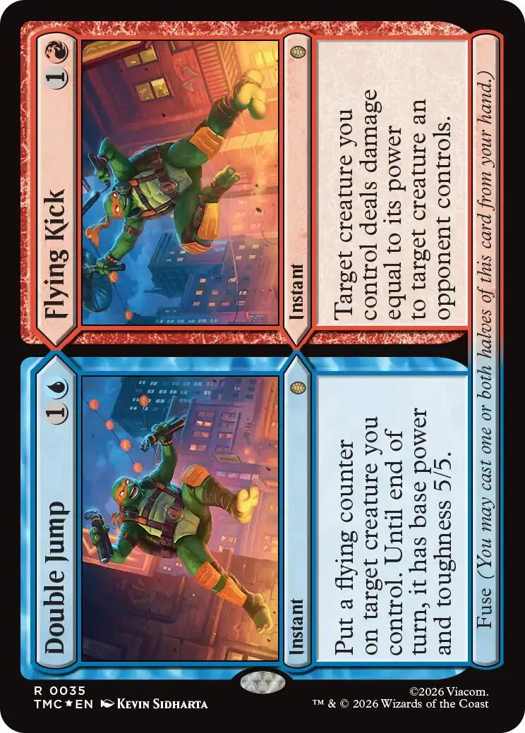 Double Jump // Flying Kick (Surge Foil) (35) (Teenage Mutant Ninja Turtles)