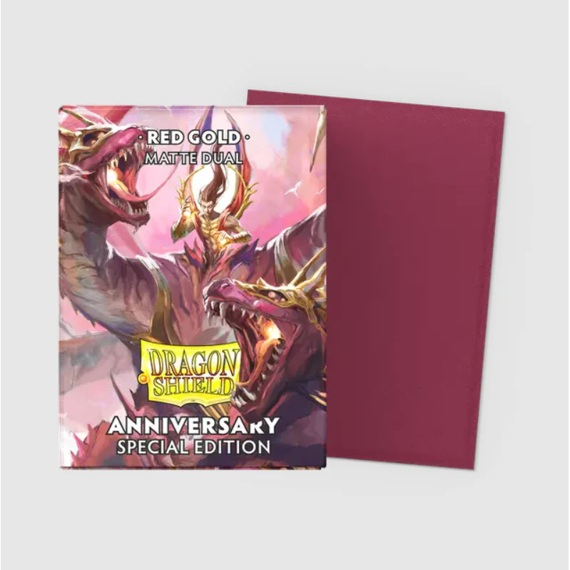 Dragon Shield - Standard '25th Special Edition - Red/Gold' DUAL Matte Sleeves 100 pack