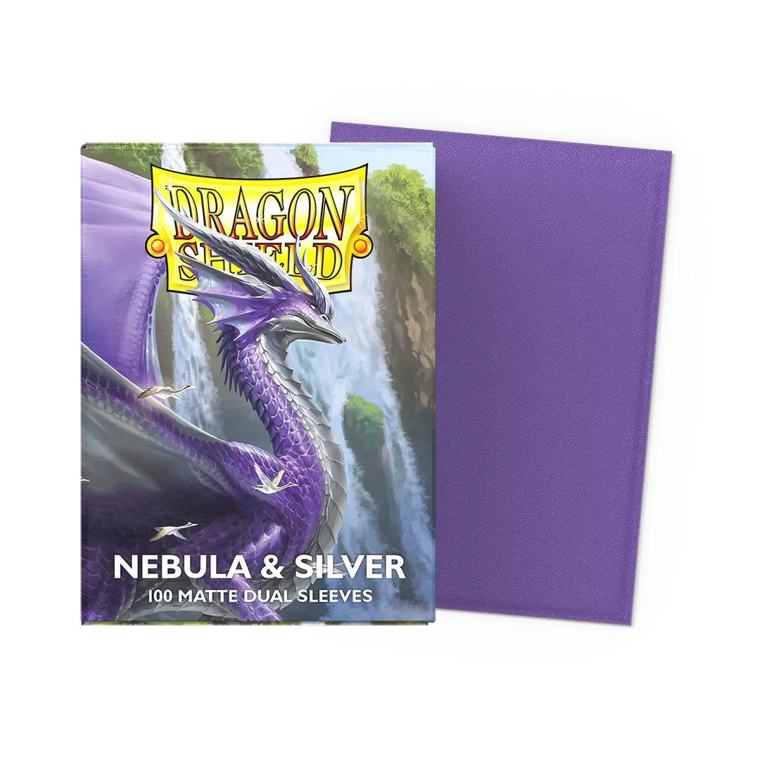 Dragon Shield - Standard 'Nebula & Silver' DUAL Matte Sleeves 100 pack