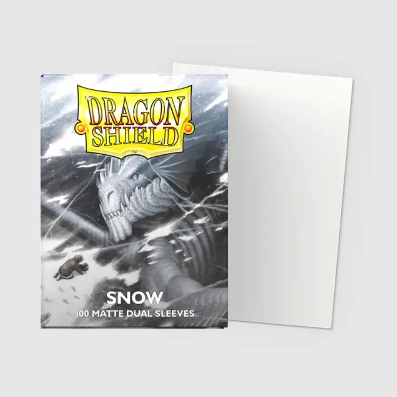 Dragon Shield - Standard 'Snow' DUAL Matte Sleeves 100 pack