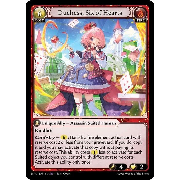 Duchess, Six of Hearts (113) (Distorted Reflections)