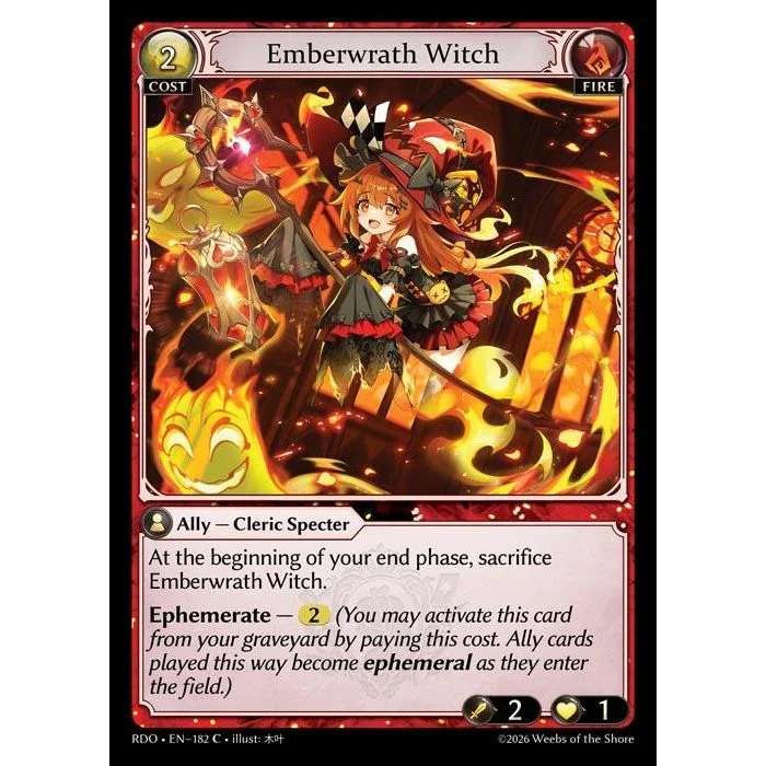 Emberwrath Witch (Curio Foil) (182) (Radiant Origins)
