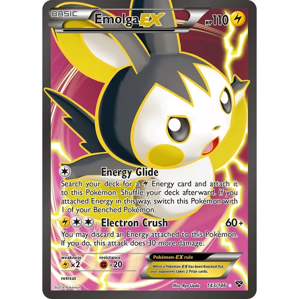 Emolga EX (143 Full Art) (143/146) (XY Base Set)