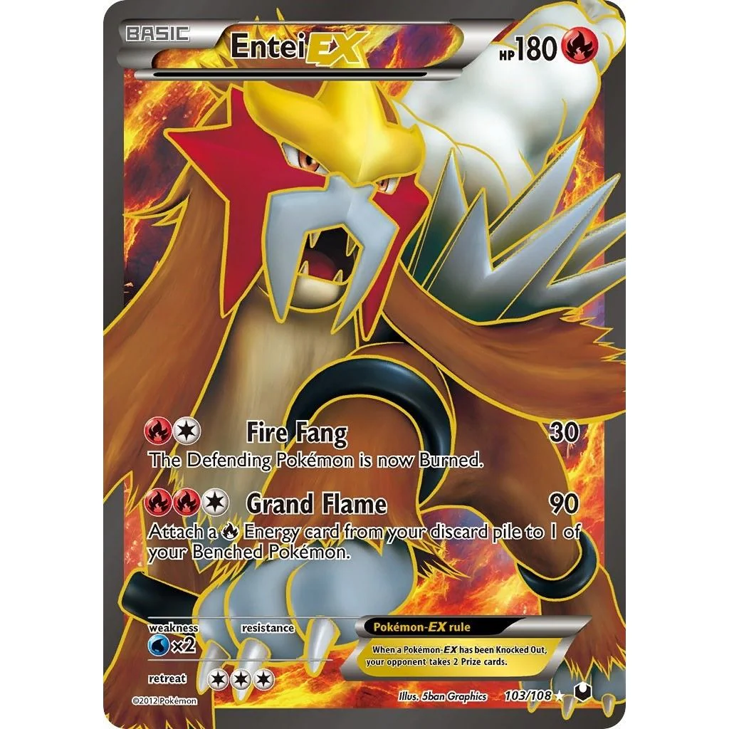 Entei EX (103 Full Art) (103/108) (Dark Explorers)