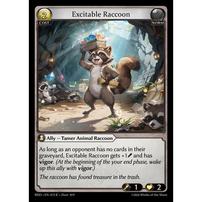 Excitable Raccoon (072) (Radiant Origins)