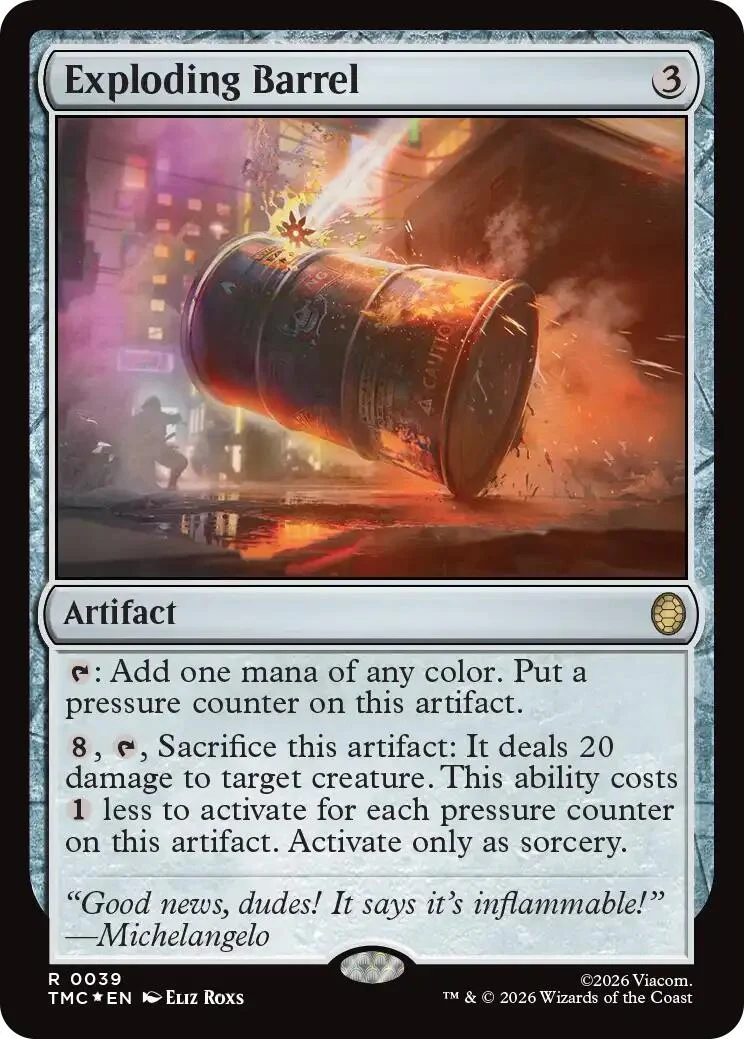 Exploding Barrel (Surge Foil) (39) (Teenage Mutant Ninja Turtles)