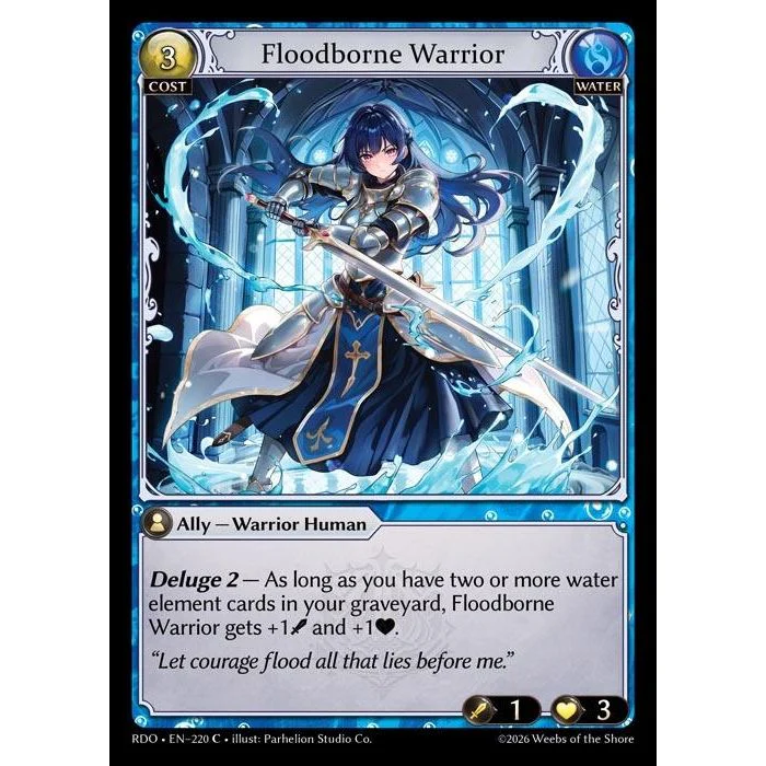 Floodborne Warrior (Curio Foil) (220) (Radiant Origins)