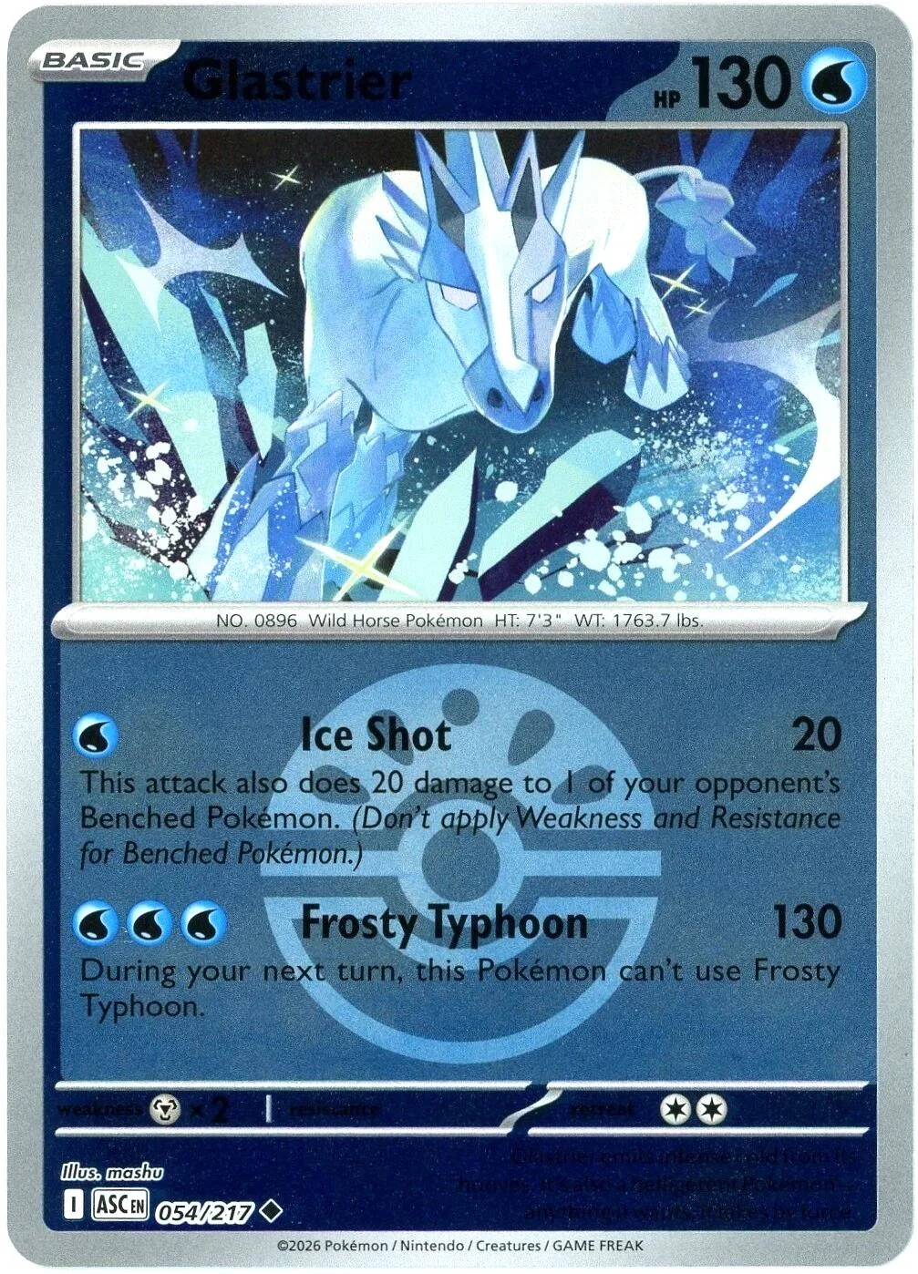 Glastrier (Friend Ball) (054/217) (ME: Ascended Heroes)
