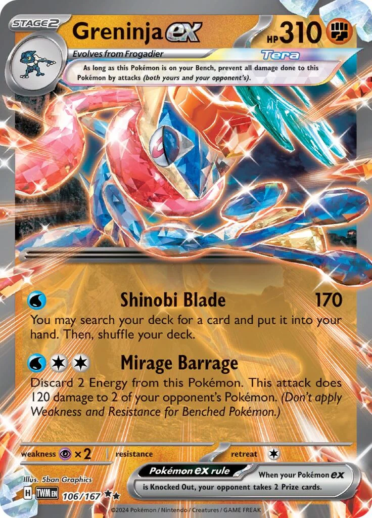 Greninja ex (106/167) (SV06: Twilight Masquerade)