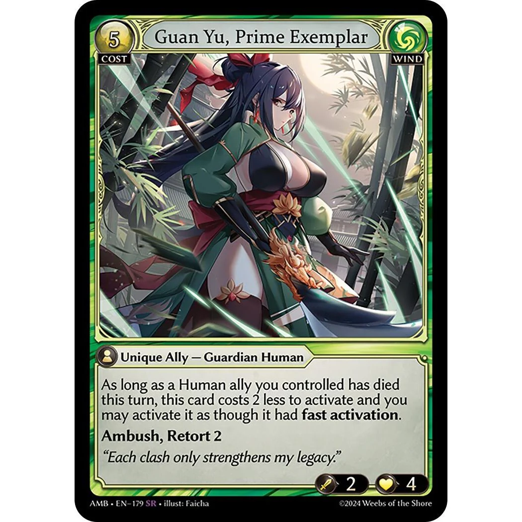 Guan Yu, Prime Exemplar (179) (Mortal Ambition)