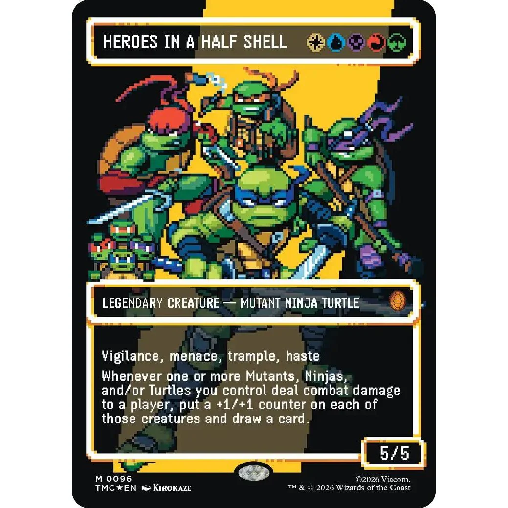 Heroes in a Half Shell (0096) (Borderless) (Surge Foil) (96) (Teenage Mutant Ninja Turtles)