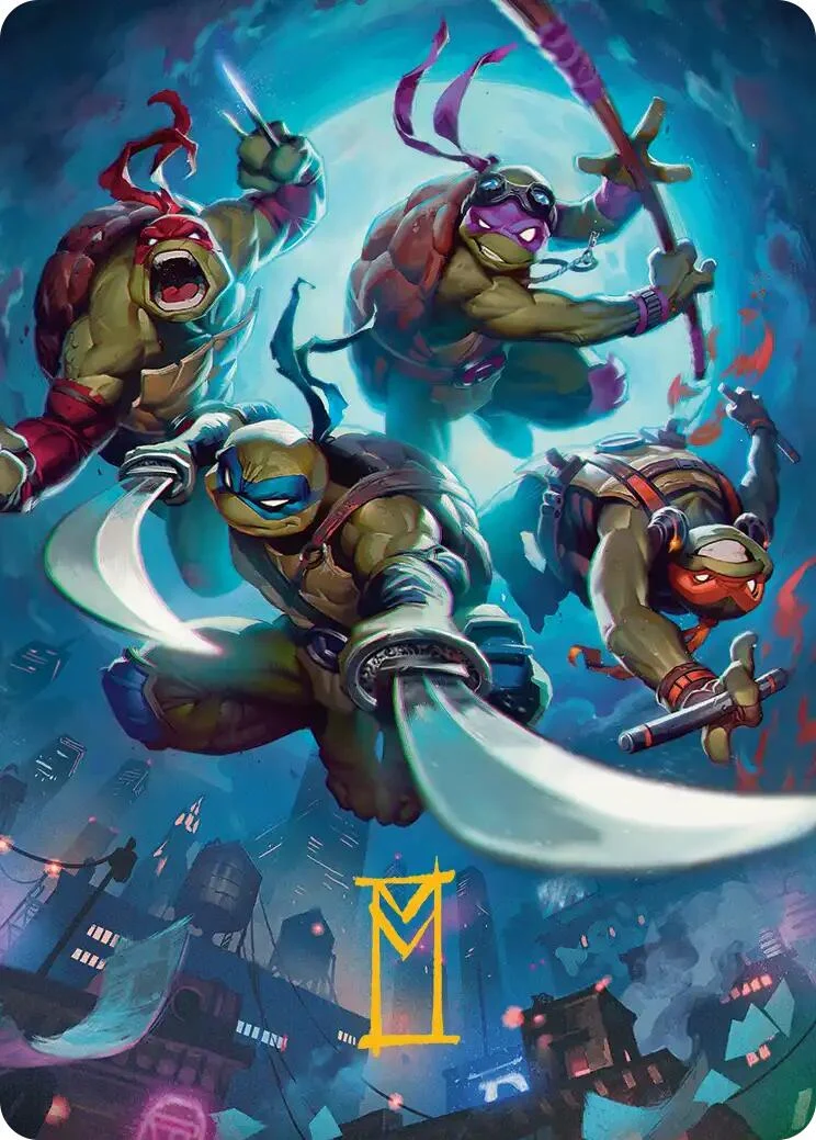 Heroes in a Half Shell Art Card (Gold-Stamped Signature) (41) (Teenage Mutant Ninja Turtles)