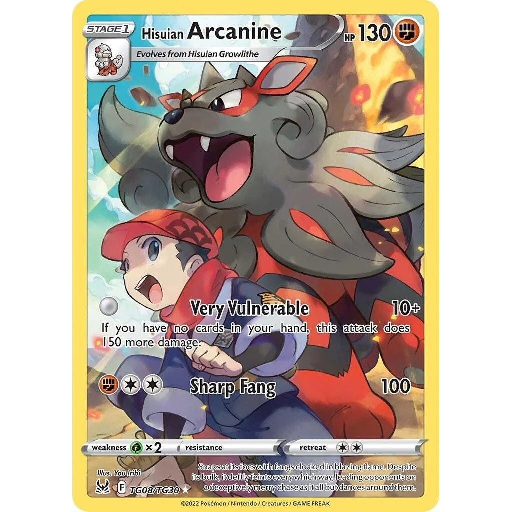Hisuian Arcanine (TG08/TG30) (SWSH11: Lost Origin Trainer Gallery)