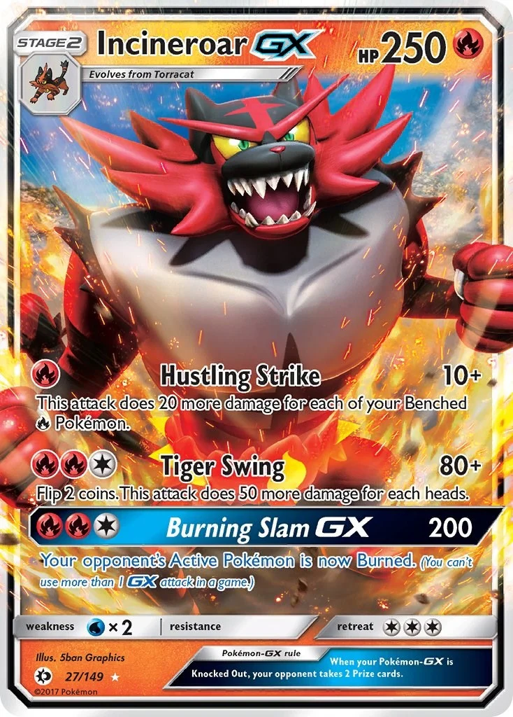 Incineroar GX (27/149) (SM Base Set)