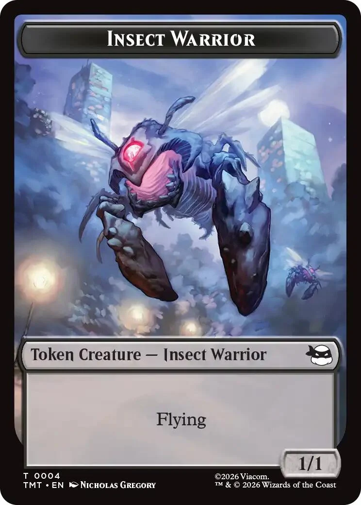 Insect Warrior // Food Double-Sided Token (4 // 8) (Teenage Mutant Ninja Turtles)