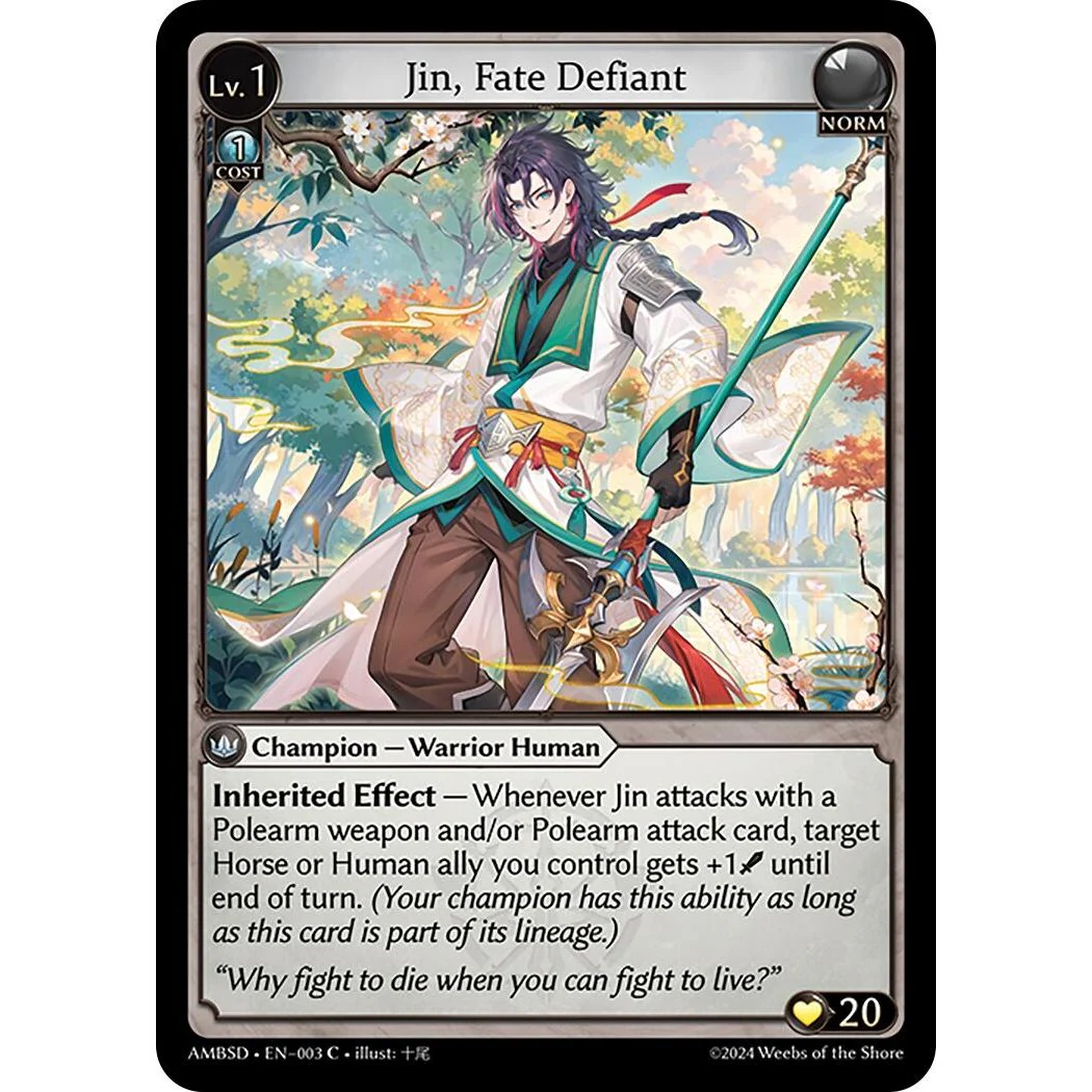 Jin, Fate Defiant (003) (Mortal Ambition Starter Decks)