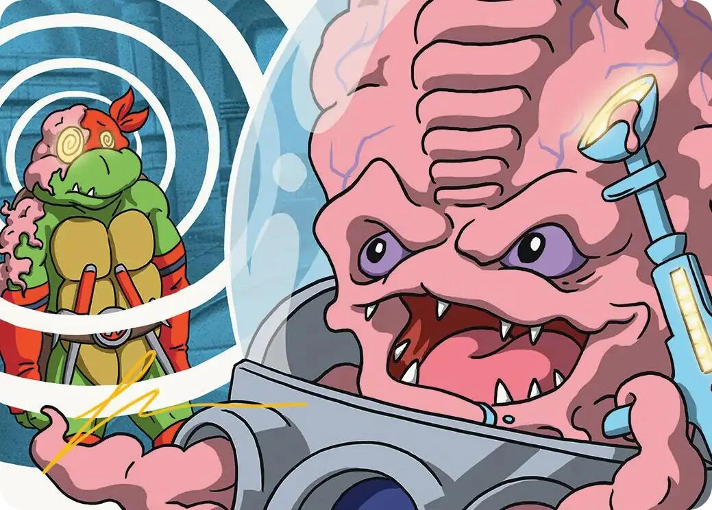 Krang, Master Mind Art Card (25/54) (Gold-Stamped Signature) (25) (Teenage Mutant Ninja Turtles)