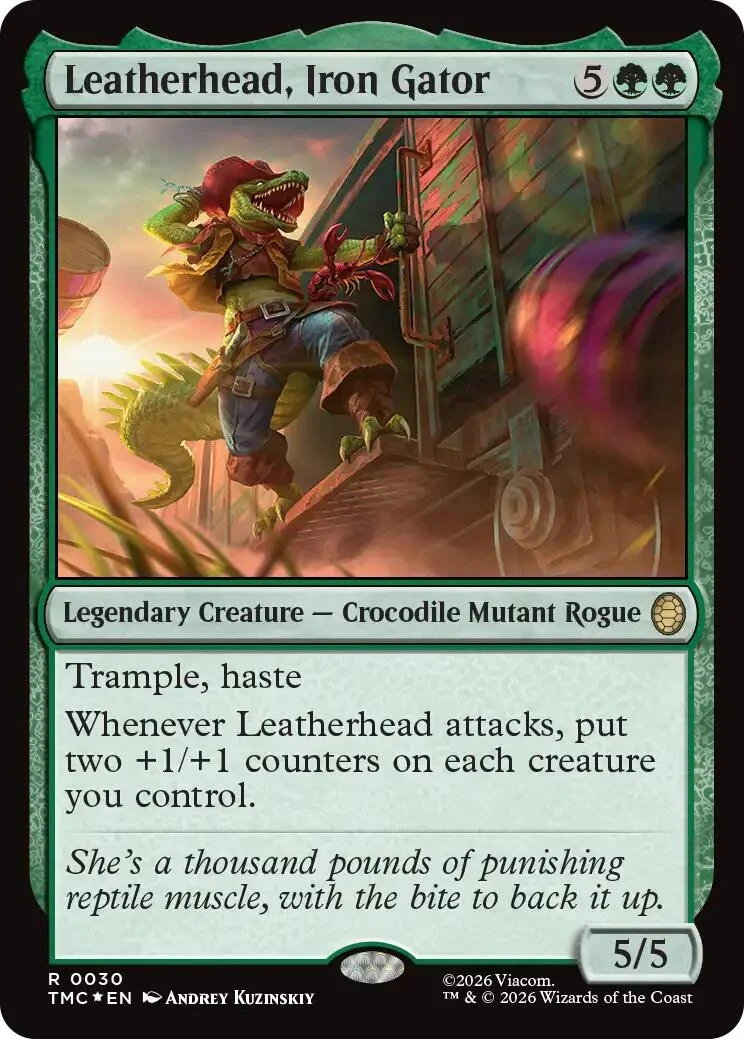 Leatherhead, Iron Gator (Surge Foil) (30) (Teenage Mutant Ninja Turtles)