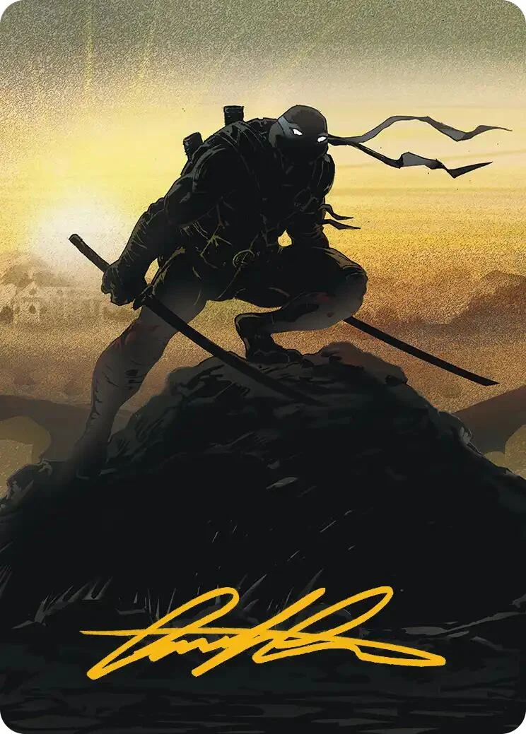 Leonardo, Sewer Samurai Art Card (20/54) (Gold-Stamped Signature) (20) (Teenage Mutant Ninja Turtles)