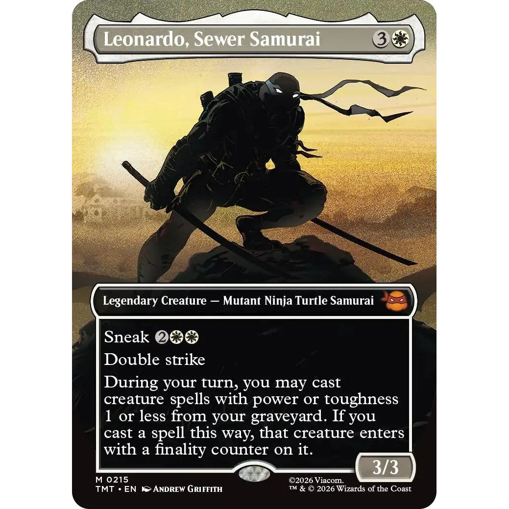 Leonardo, Sewer Samurai (Borderless) (215) (Teenage Mutant Ninja Turtles)