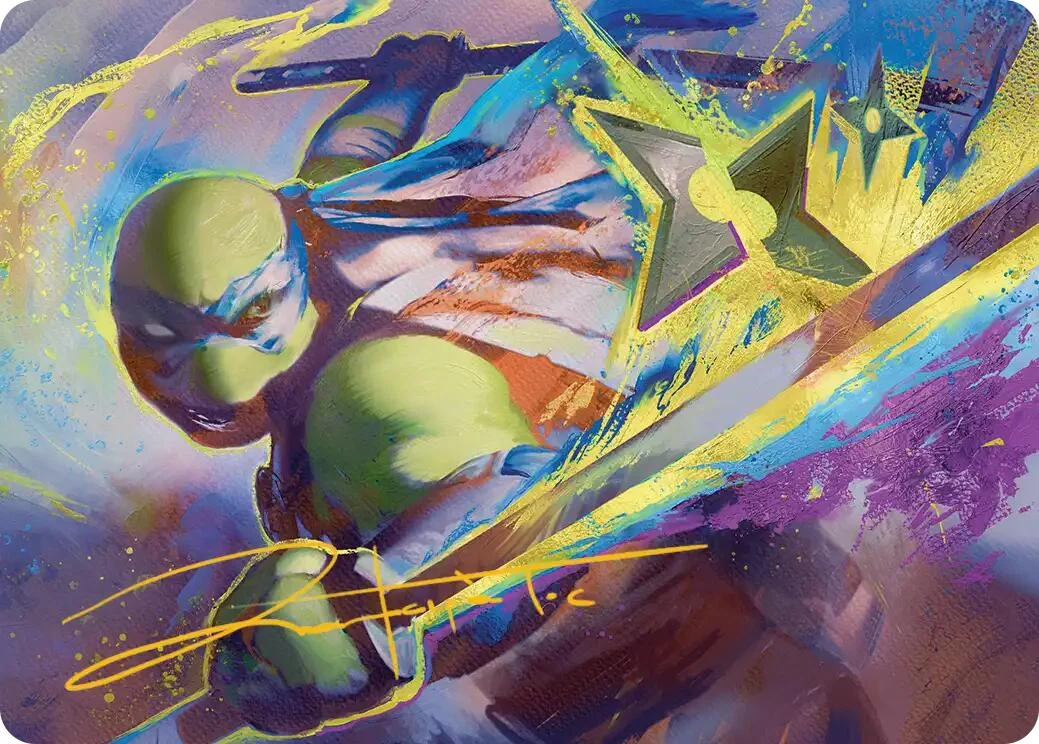 Leonardo's Technique Art Card (Gold-Stamped Signature) (2) (Teenage Mutant Ninja Turtles)