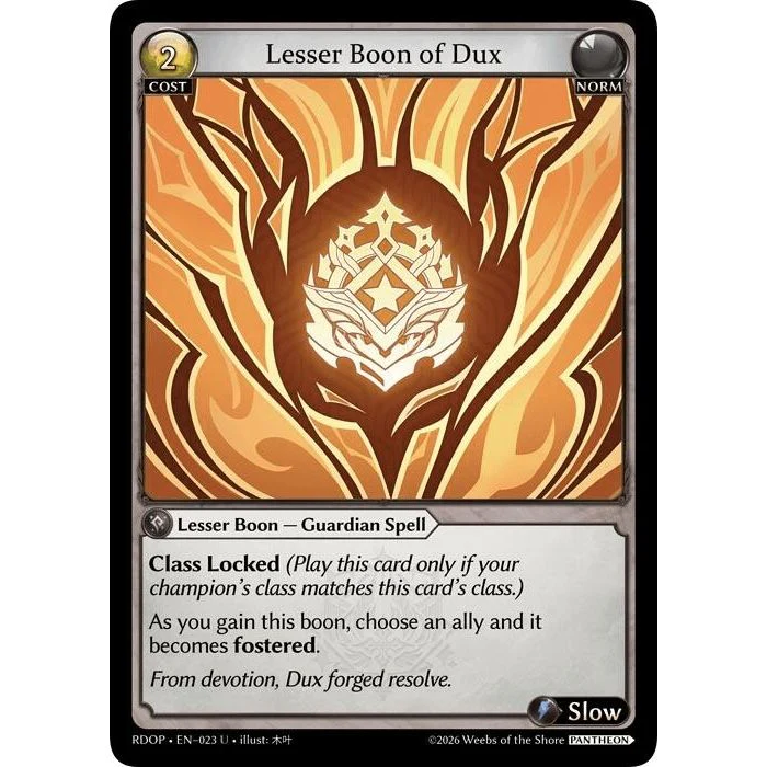 Lesser Boon of Dux (023) (Radiant Origins: Pantheon)